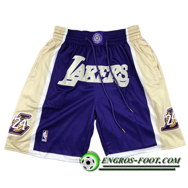 Shorts NBA Los Angeles Lakers 2023/24 Bleu/Jaune -03