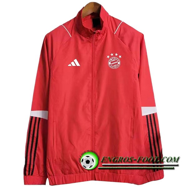 Coupe-Vent Bayern Munich Rouge 2023/2024 -02