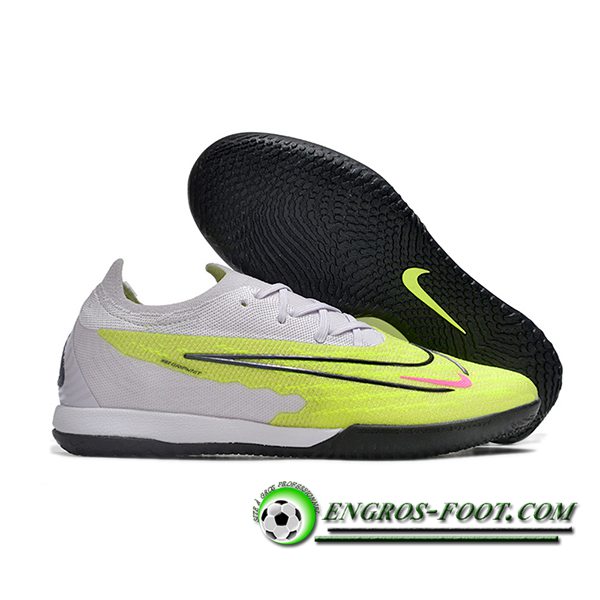 Nike Chaussures de Foot Phantom GX Elite IC Blanc/Noir/Vert