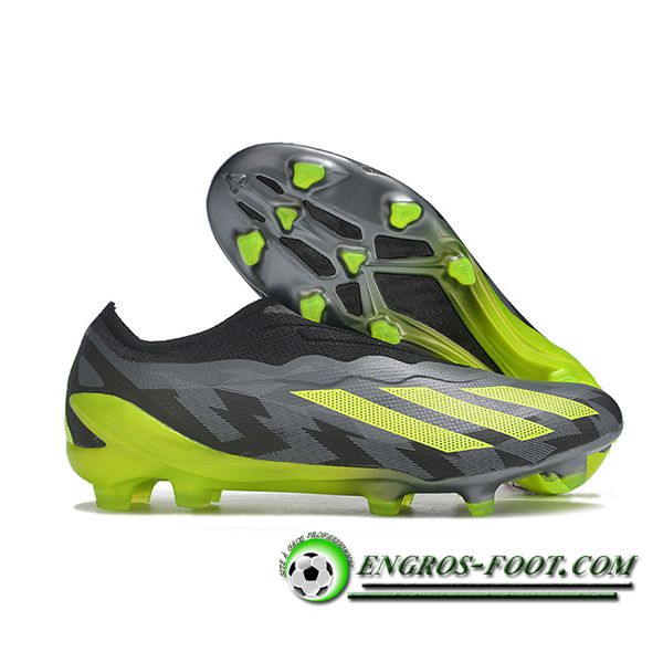 Adidas Chaussures de Foot X CRAZYFAST.1 LL FG Vert/Gris/Noir