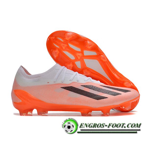 Adidas Chaussures de Foot X CRAZYFAST MESSI.1 FG BOOTS Blanc/Noir/Orange