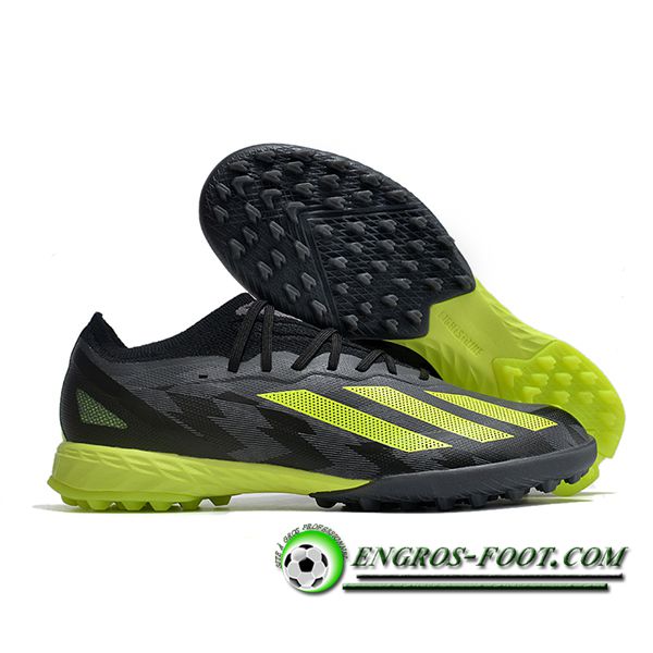 Adidas Chaussures de Foot X CRAZYFAST.1 TF BOOTS Vert/Gris/Noir