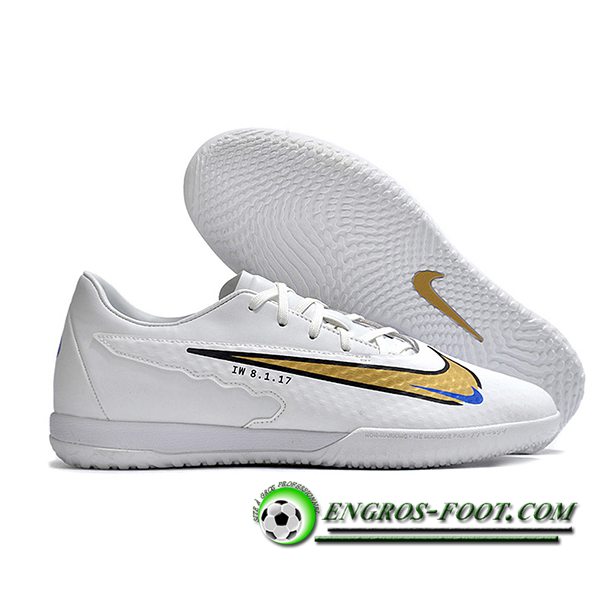 Nike Chaussures de Foot Phantom GX Academy IC Blanc/Jaune