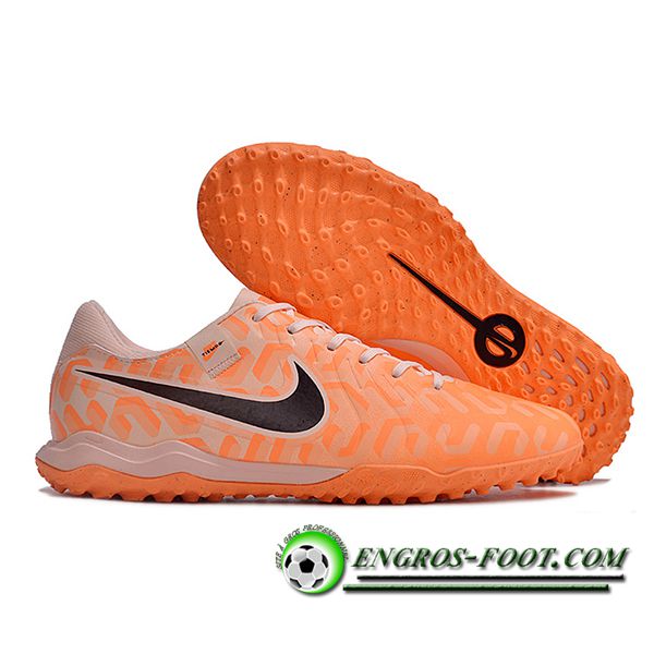 Nike Chaussures de Foot Tiempo Legend X Academy TF Orange/Noir