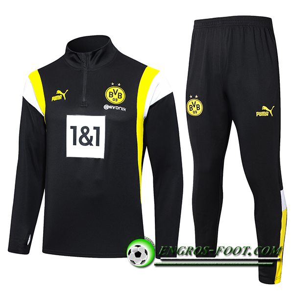 Ensemble Survetement de Foot Dortmund Noir 2023/2024 -04