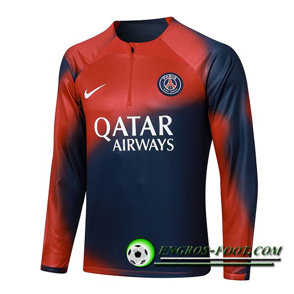 Sweatshirt Training PSG Rouge/Bleu 2023/2024