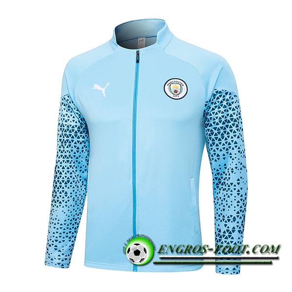 Veste Foot Manchester City Bleu Clair 2023/2024