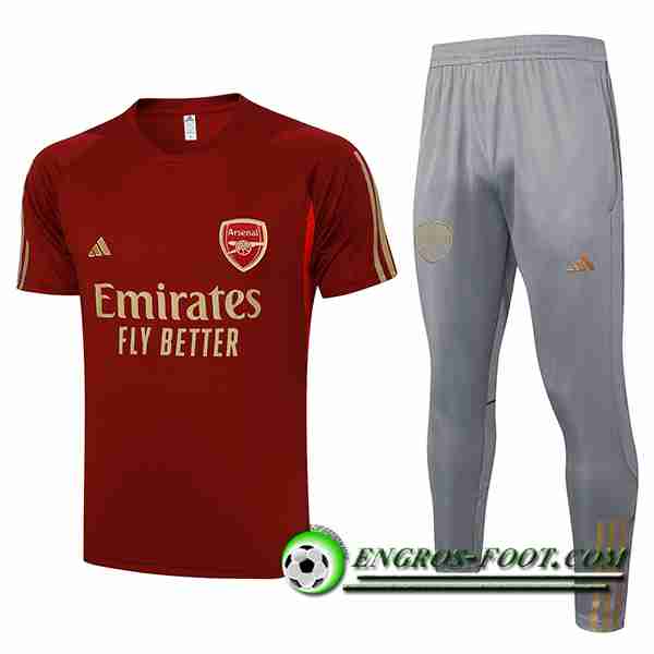 Ensemble Training T-Shirts + Pantalon Arsenal Rouge 2023/2024