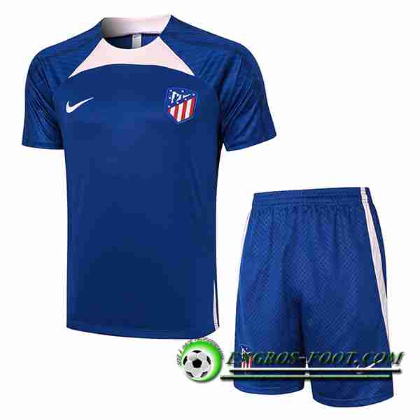 Ensemble Training T-Shirts + Shorts Atletico Madrid Bleu 2023/2024