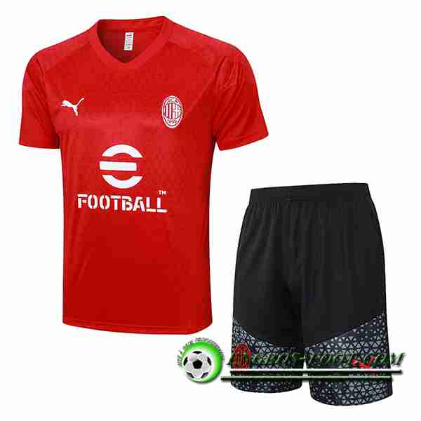 Ensemble Training T-Shirts + Shorts Milan AC Rouge 2023/2024 -03