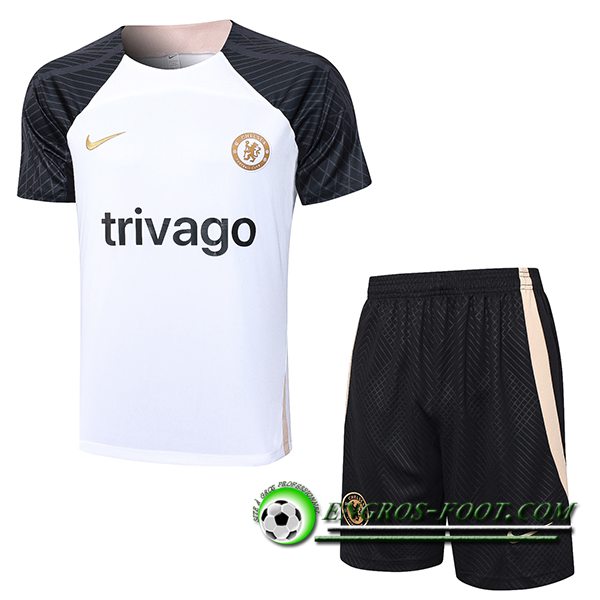 Ensemble Training T-Shirts + Shorts FC Chelsea Blanc 2023/2024 -04