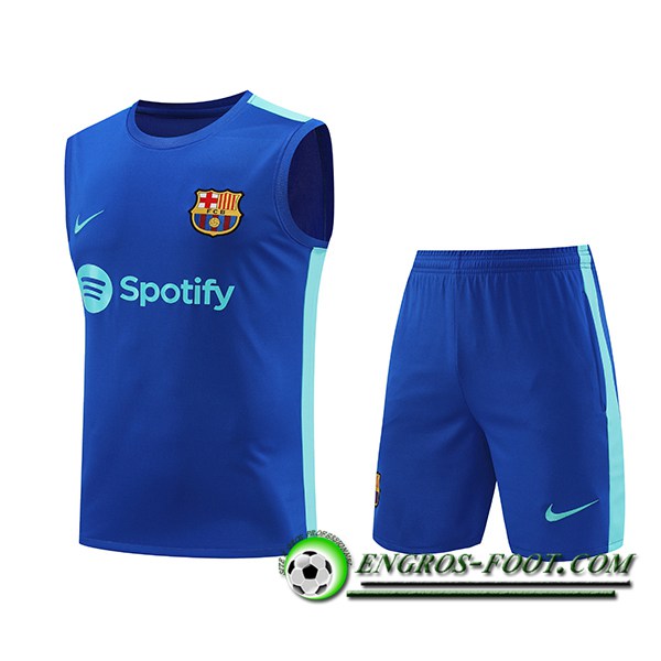 Ensemble Training Debardeur + Shorts FC Barcelone Bleu 2023/2024 -05