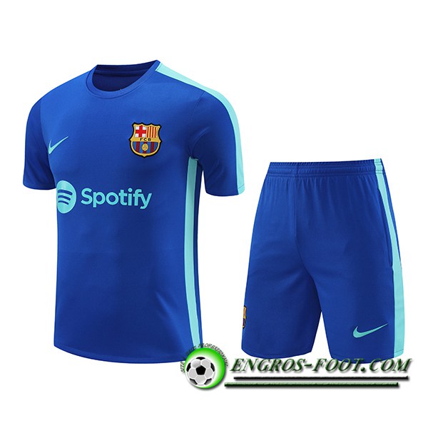 Ensemble Training T-Shirts + Shorts FC Barcelone Bleu 2023/2024 -04