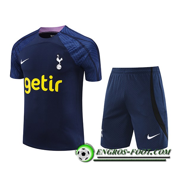 Ensemble Training T-Shirts + Shorts Tottenham Hotspur Bleu Marine 2023/2024 -02