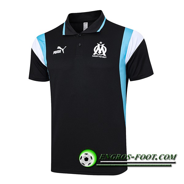 Polo Foot Marseille Noir 2023/2024