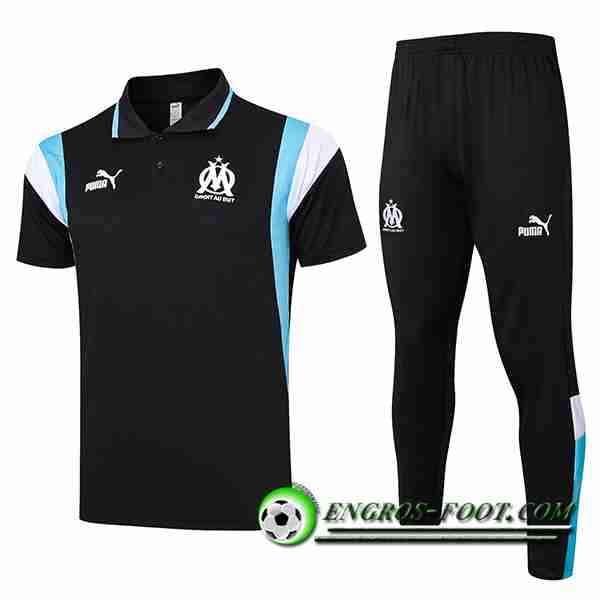 Ensemble Polo Foot Marseille Noir 2023/2024