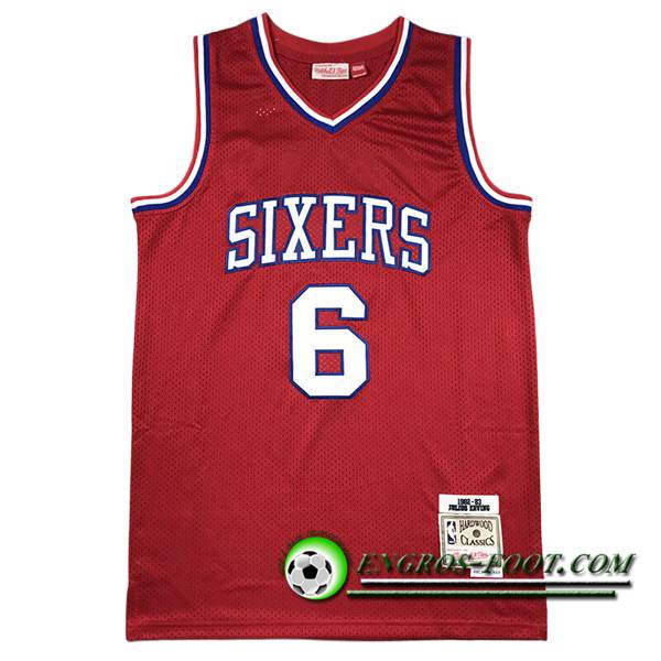 Maillot Philadelphia 76ers (ERVING #6) 2023/24 Rouge