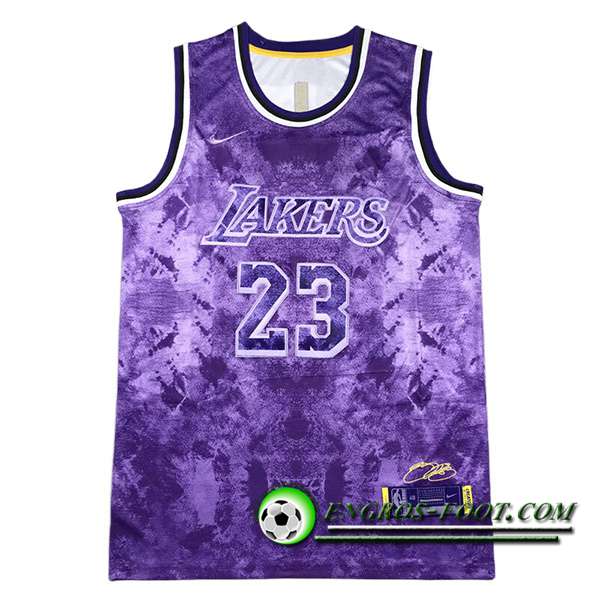 Maillot Los Angeles Lakers (JAMES #23) 2023/24 Pourpre