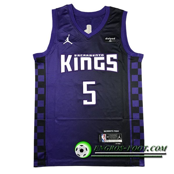 Maillot Sacramento Kings (FOX #5) 2023/24 Pourpre/Noir