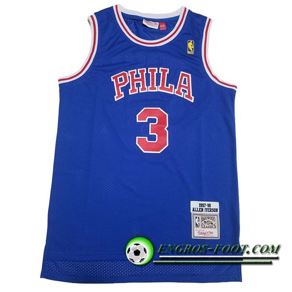 Maillot Philadelphia 76ers (IVERSON #3) 2023/24 Bleu