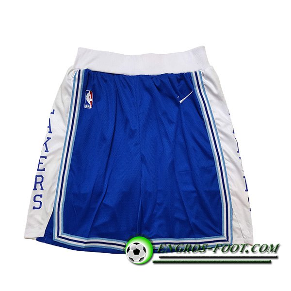 Shorts NBA Los Angeles Lakers 2023/24 Blanc/Noir/Bleu