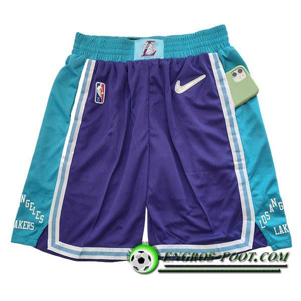 Shorts NBA Los Angeles Lakers 2023/24 Bleu/Pourpre