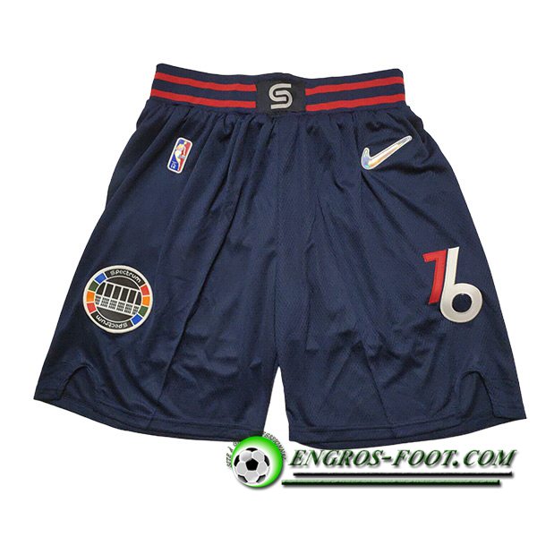 Shorts NBA Philadelphia 76ers 2023/24 Bleu