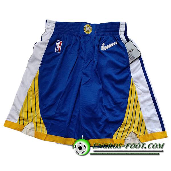 Shorts NBA Golden State Warriors 2023/24 Blanc/Bleu/Jaune