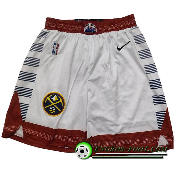 Shorts NBA Denver Nuggets 2023/24 Blanc/Rouge