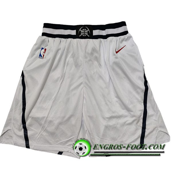 Shorts NBA Denver Nuggets 2023/24 Blanc -02