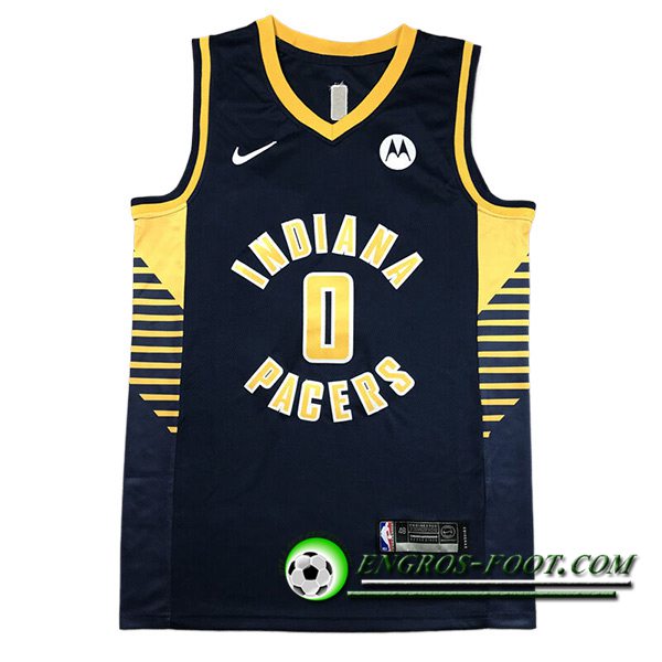 Maillot Indiana Pacers (HALIBURTON #0) 2023/24 Noir/Jaune