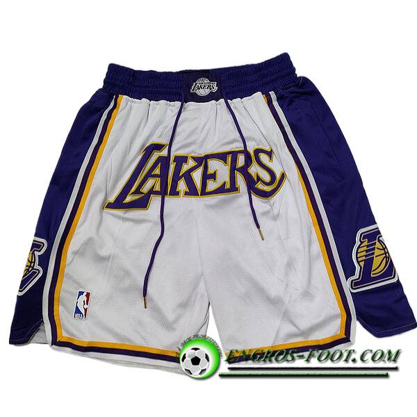 Shorts NBA Los Angeles Lakers 2023/24 Blanc/Bleu -02