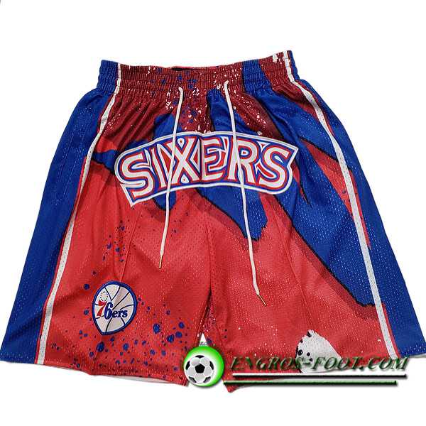 Shorts NBA Philadelphia 76ers 2023/24 Rouge/Bleu