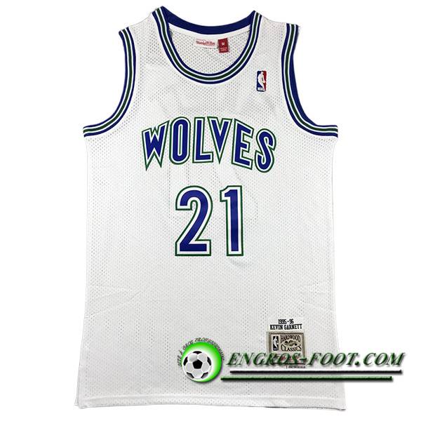 Maillot Minnesota Timberwolves (GARNETT #21) 2023/24 Blanc/Bleu