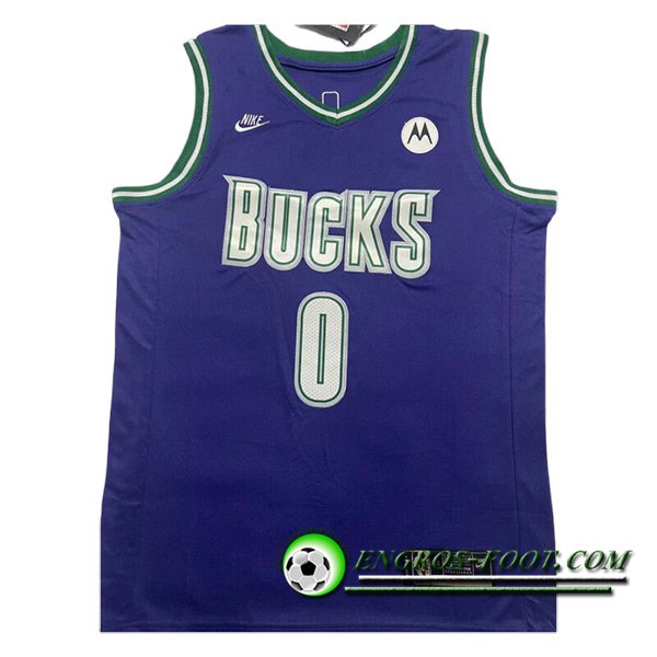 Maillot Milwaukee Bucks (LILLARD #0) 2023/24 Pourpre/Blanc