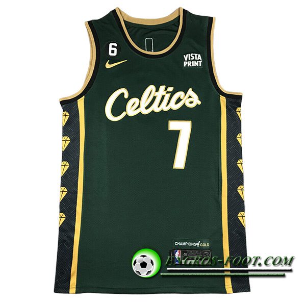 Maillot Boston Celtics (BROWN #7) 2023/24 Vert/Noir/Jaune