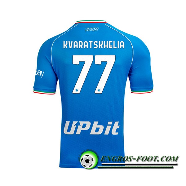 Maillot de Foot SSC Naples (KVARATSKHELIA #77) 2023/2024 Domicile