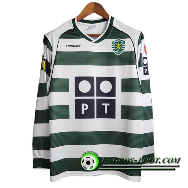 Maillot de Foot Sporting Retro Domicile Manches Longues 2001/2003