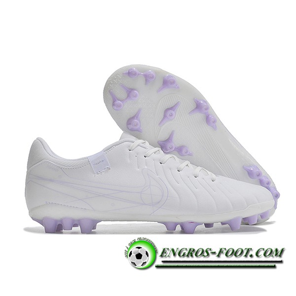 Nike Chaussures de Foot Legend X Academy AG Blanc/Pourpre