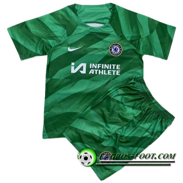 Maillot de Foot FC Chelsea Enfant Gardien de But Vert 2023/2024