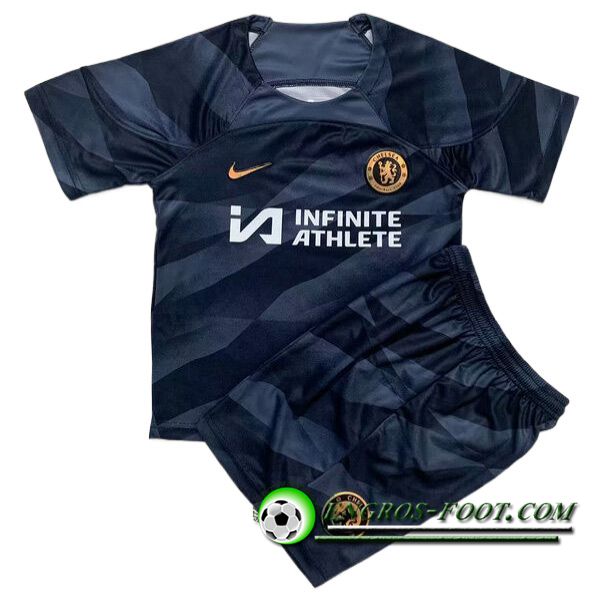 Maillot de Foot FC Chelsea Enfant Gardien de But Noir 2023/2024