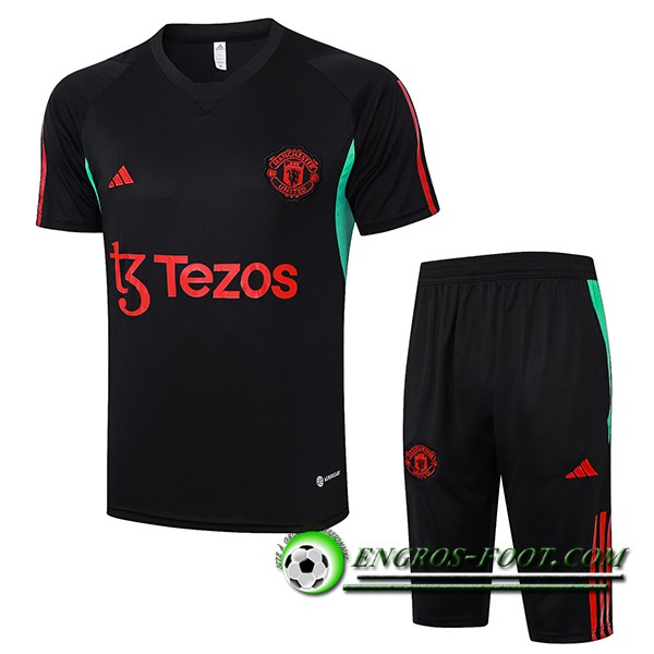 Ensemble Training T-Shirts + Shorts Manchester United Noir 2023/2024 -04