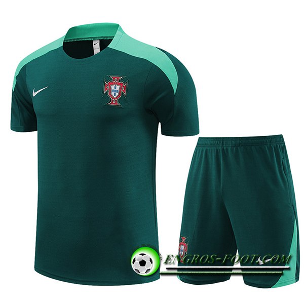 Ensemble Training T-Shirts + Shorts Portugal Vert 2023/2024