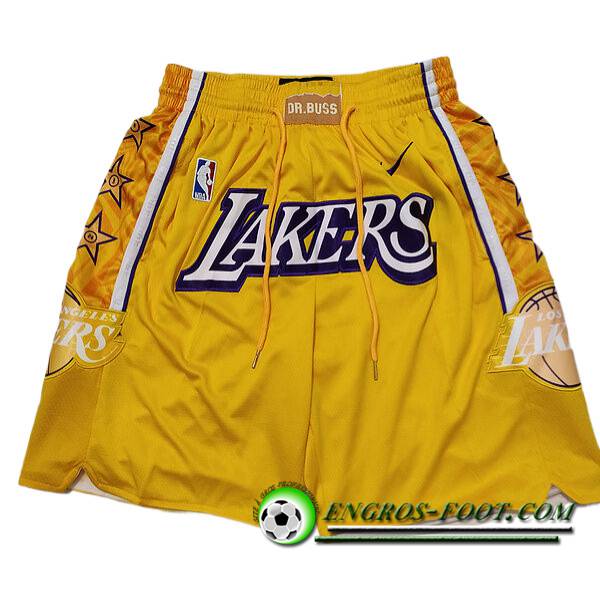 Shorts NBA Los Angeles Lakers 2023/24 Jaune -02