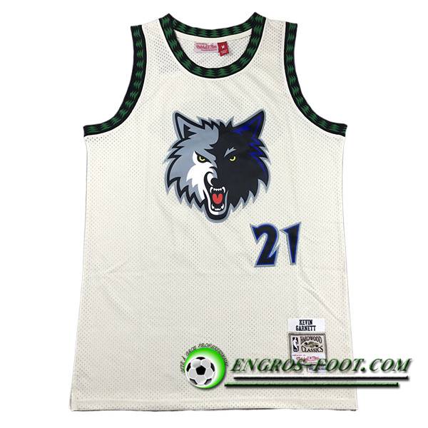 Maillot New Minnesota Timberwolves (GARNETT #21) 2023/24 Blanc