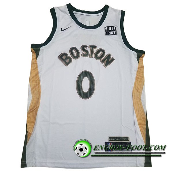 Maillot Boston Celtics (TATUM #0) 2023/24 Blanc