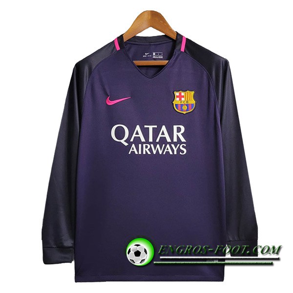 Maillot de Foot FC Barcelone Retro Exterieur Manches Longues 2016/2017