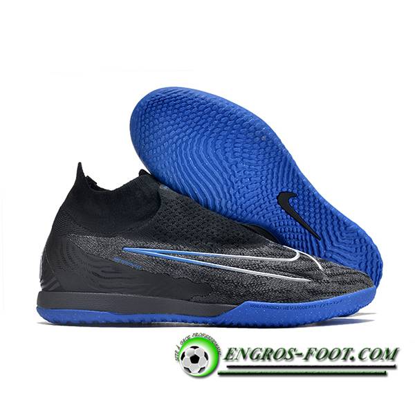 Nike Chaussures de Foot Phantom GX Elite DF Link IC Noir/Bleu