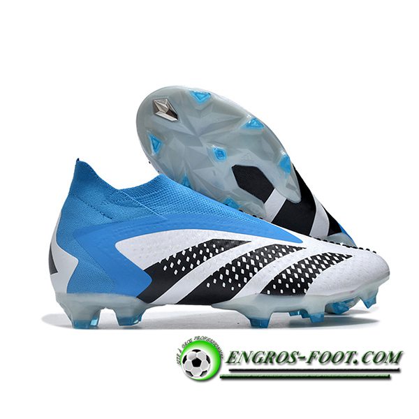 Adidas Chaussures de Foot PREDATOR ACCURACY+ FG BOOTS Blanc/Noir/Bleu