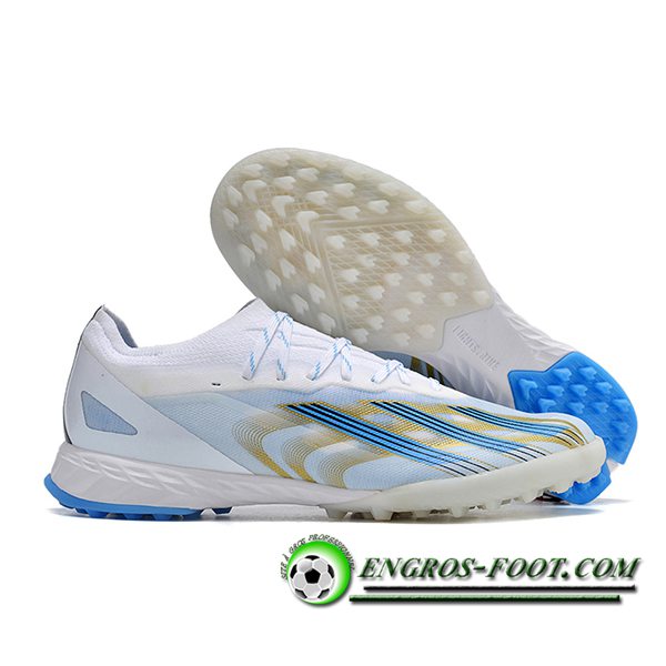 Adidas Chaussures de Foot X CRAZYFAST.1 TF BOOTS Bleu/Blanc